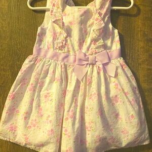 Elegant Floral Kids Dress with Pink Accents